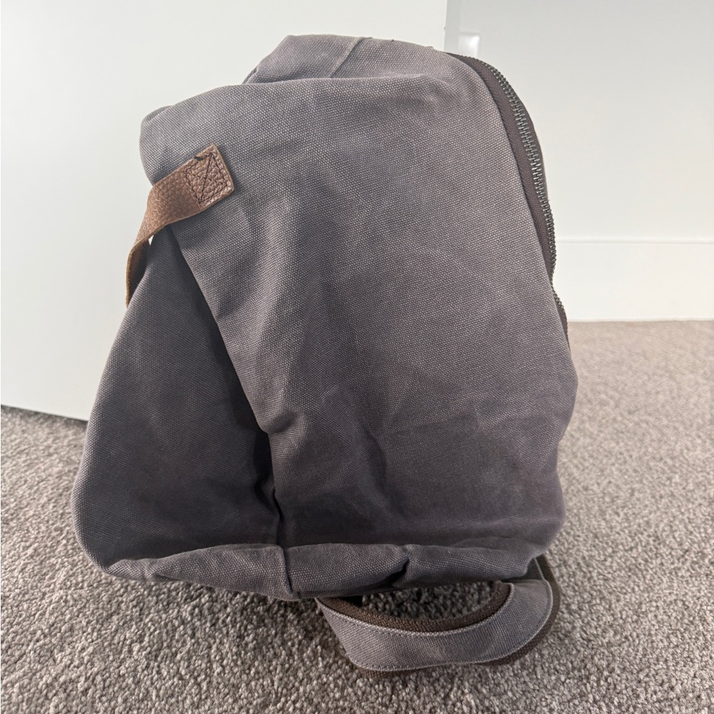 Stylish Gray Canvas Backpack